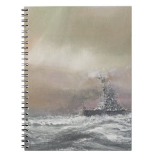 Bismarck signalerar Prinz Eugen 0959 24:e maj Anteckningsbok Med Spiral