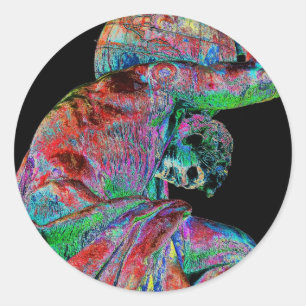 Bismarck Statue, Berlin, Grekiska Gud Atlas, Färga Runt Klistermärke