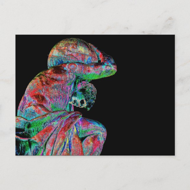 Bismarck Statue, Berlin, Grekiska Gud Atlas, Färga Vykort (Framsida)