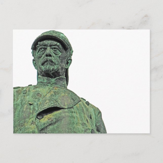 Bismarck Statue, Berlin,Head, White Back(bs2pst) Vykort (Framsida)