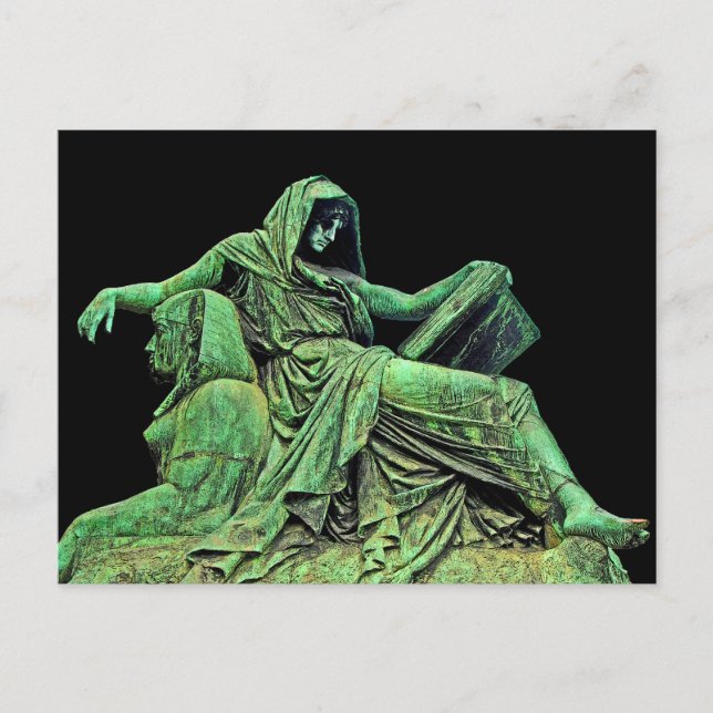 Bismarck Statue, Berlin, Sibyl, Read, Sphinx (p2) Vykort (Framsida)