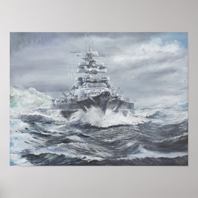 Bismarck utanför Grönland kusten 1900 timmar 23 ma Poster (Framsidan)