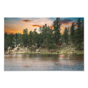 Bismark Sjö i Backe nationalskog i Svarta Fototryck