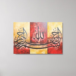 Bismillah 3-paneler i en ORIGINAL Art på CANVAS