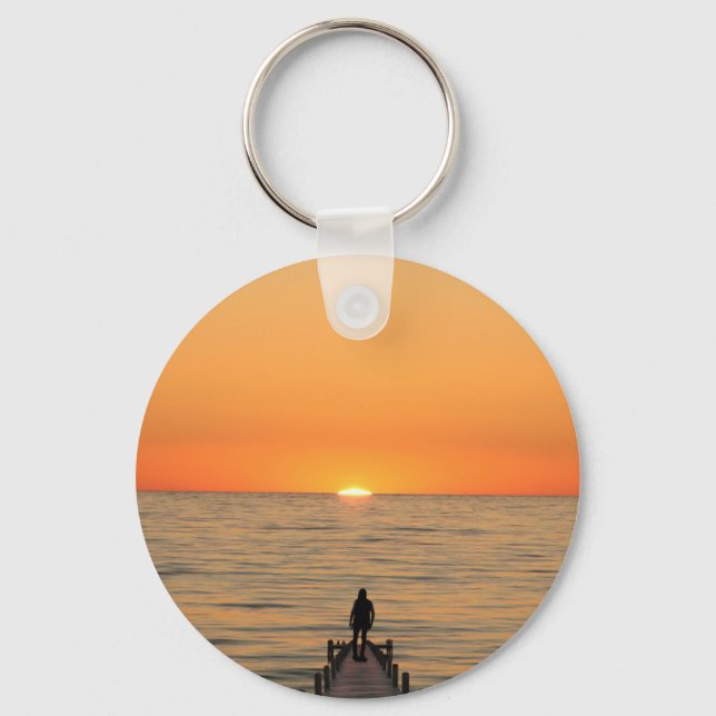 Bismillah and sunset design keychain nyckelring (Framsida)