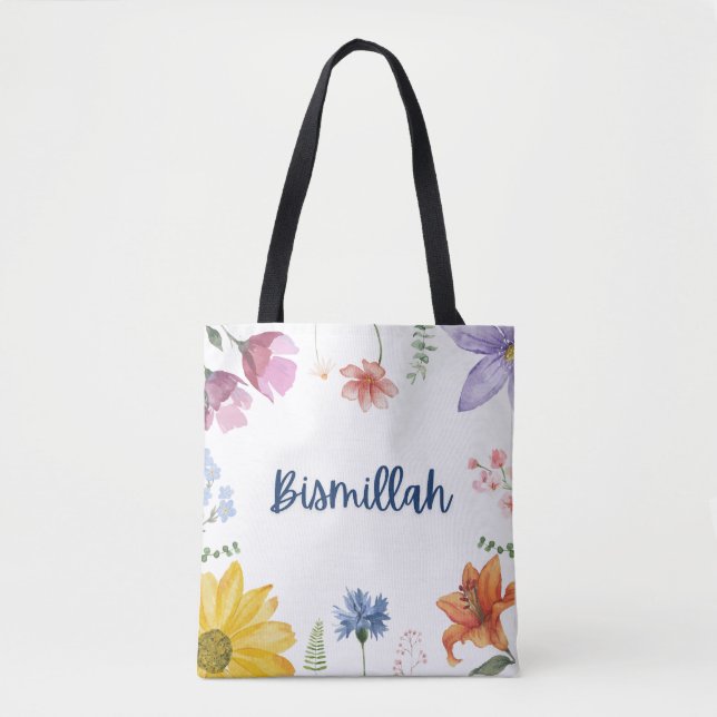 Bismillah Flower tobag Tygkasse (Framsida)
