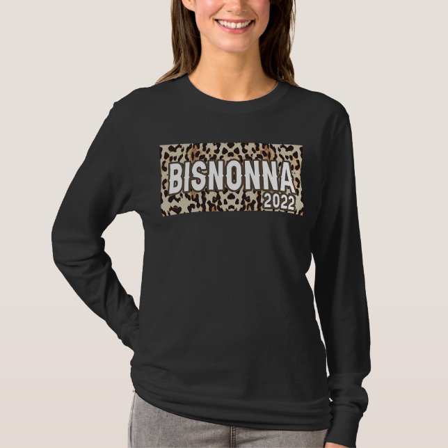 Bisnonna 2022 Announcement Italian Great Grandma L T Shirt (Framsida)