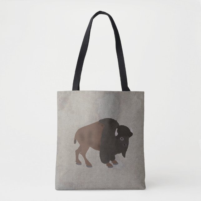 Bison Allover Tote Tygkasse (Framsida)