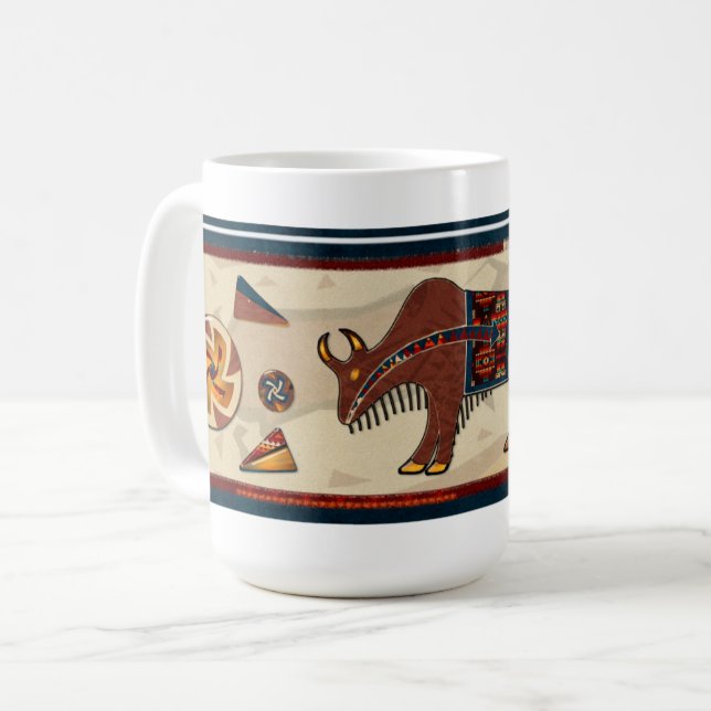 Bison Americana 3D Kaffemugg (Framsida vänster)