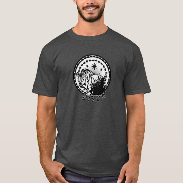 Bison - amerikanbuffel tee (Framsida)