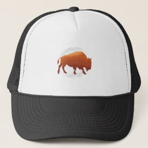 Bison Amerikansk Nationell Däggdjur Buffalo Keps