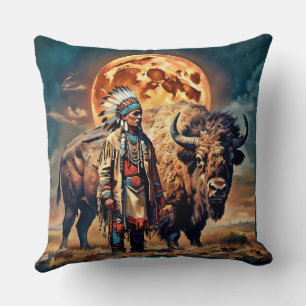 Bison and Native American Chief Kudde