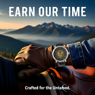 Bison Bryter genom en vägg i en dynamisk Visning Armbandsur