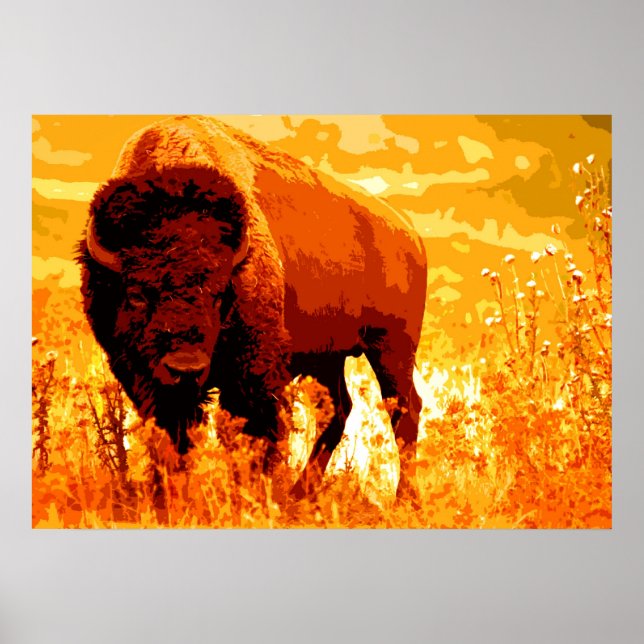 Bison Buffalo Artwork Poster (Framsidan)