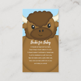 Bison Buffalo Baby Shower Blue Tilläggskort