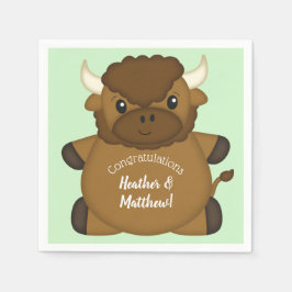 Bison Buffalo Baby Shower Pappersservett