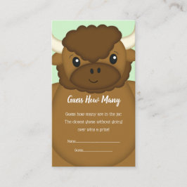 Bison Buffalo Baby Shower Tilläggskort