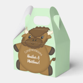 Bison Buffalo Babyfirande Grön Presentaskar