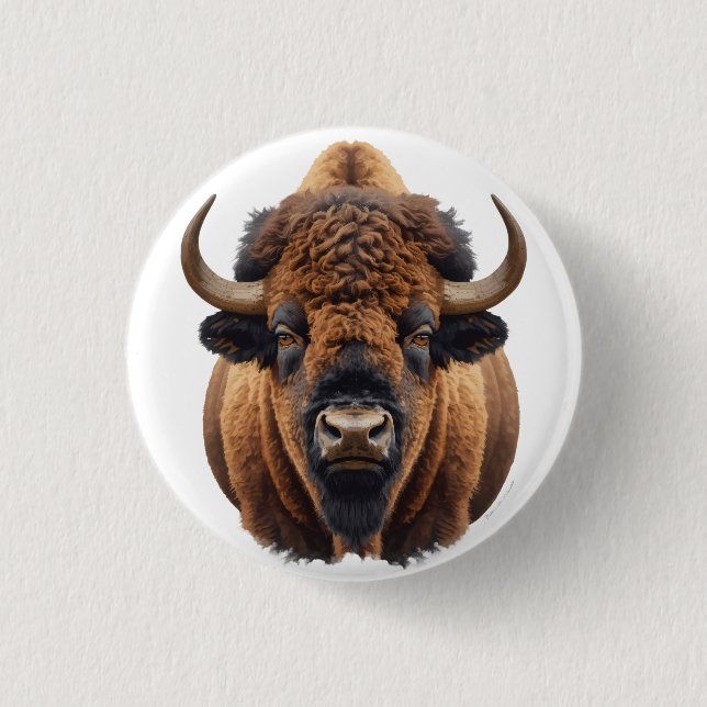 Bison / Buffalo Knapp (Framsida)