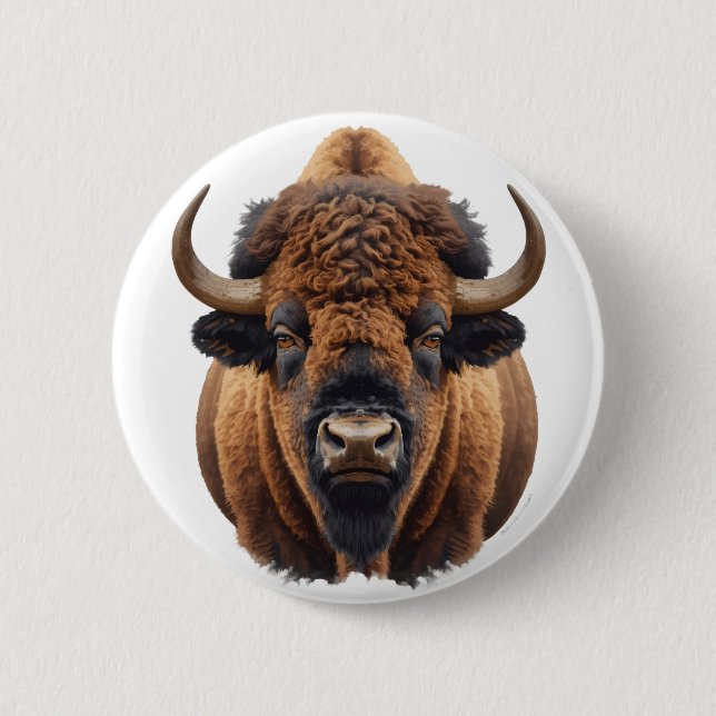 Bison / Buffalo Knapp (Framsida)