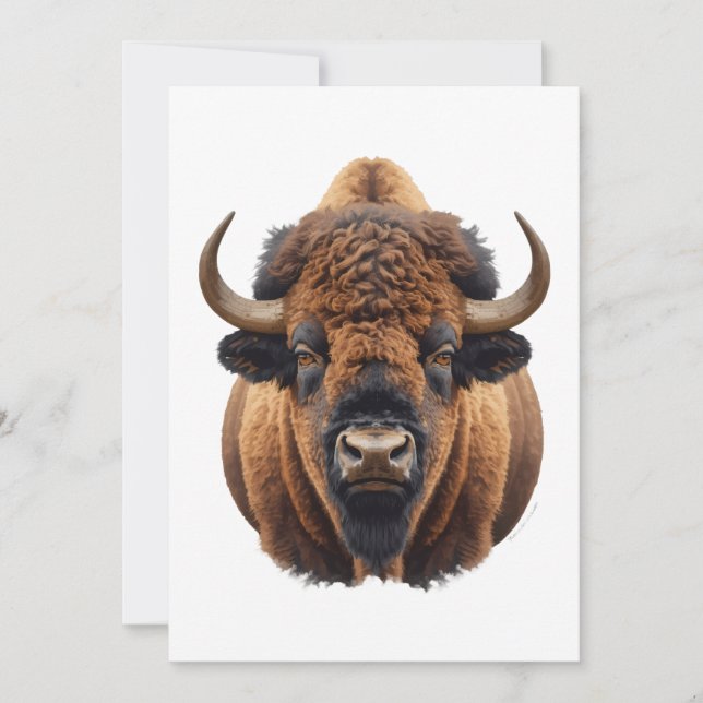 Bison / Buffalo Kort (Framsida)