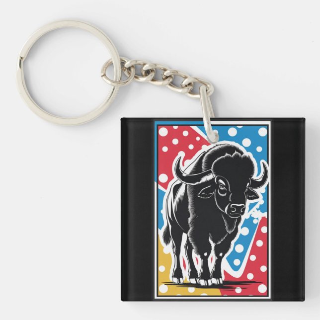 Bison - Buffalo Pop Art Vintage Retro (Framsidan)