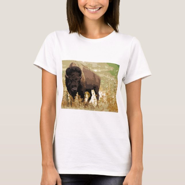 Bison / Buffalo T Shirt (Framsida)