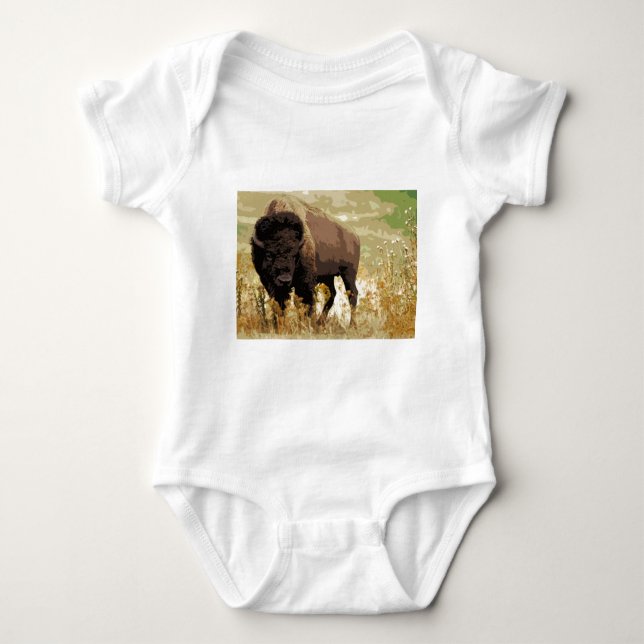 Bison / Buffalo Tee Shirt (Framsida)