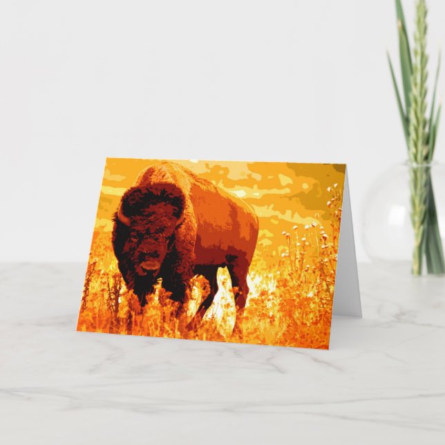 Bison/buffel Kort (Framsida)