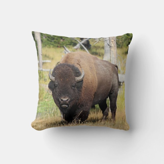 Bison Bull Throw Pillow Kudde (Framsida)