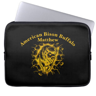 Bison Burning genom en mur Laptop Fodral