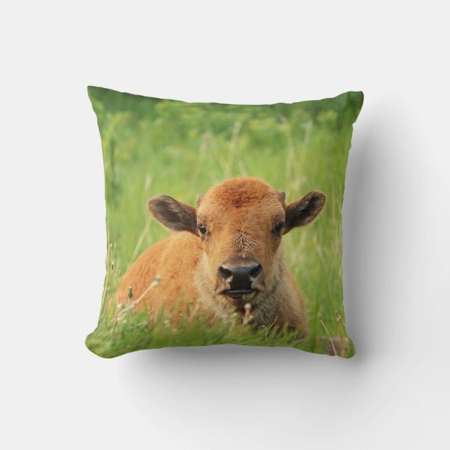 Bison Calf Dekorativ kudde (Framsida)