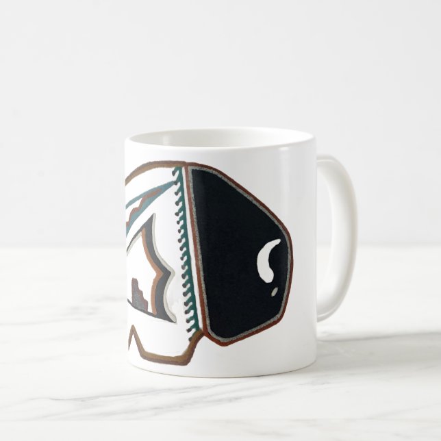 Bison falsand-konst Keramisk kaffemugg kopp (Framsida höger)