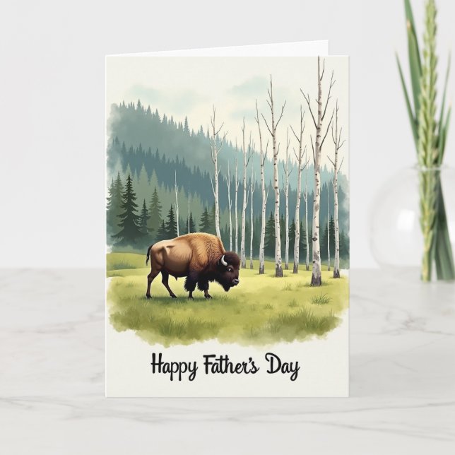 Bison Fars Dag Äng Kort (Framsida)