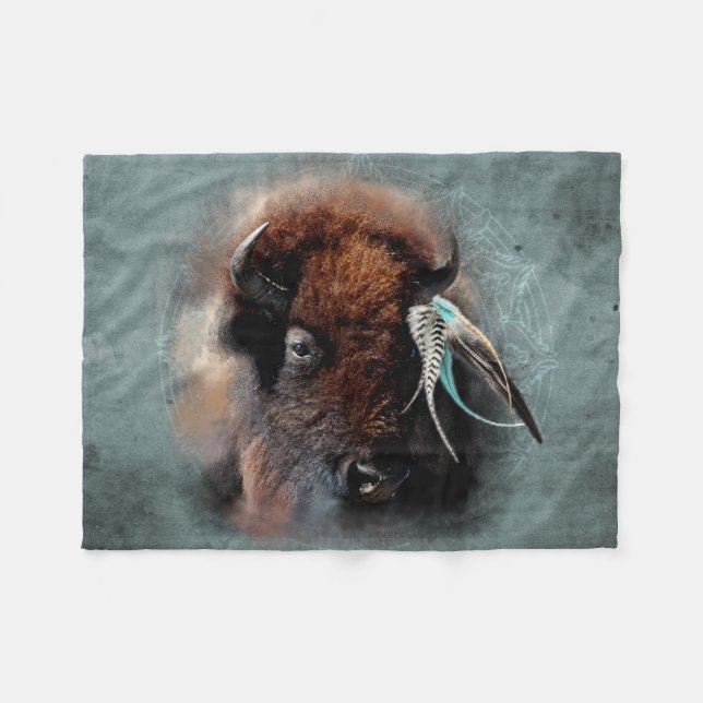 Bison - Fleece Blanket (Framsidan (Horisontell))