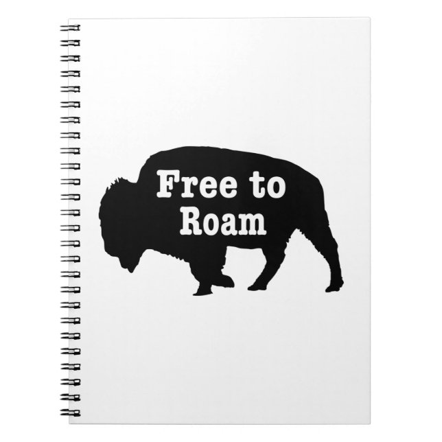 Bison Free to Roam Anteckningsbok (Framsidan)