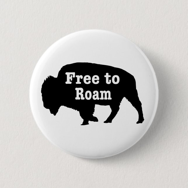 Bison Free to Roam Knapp (Framsida)