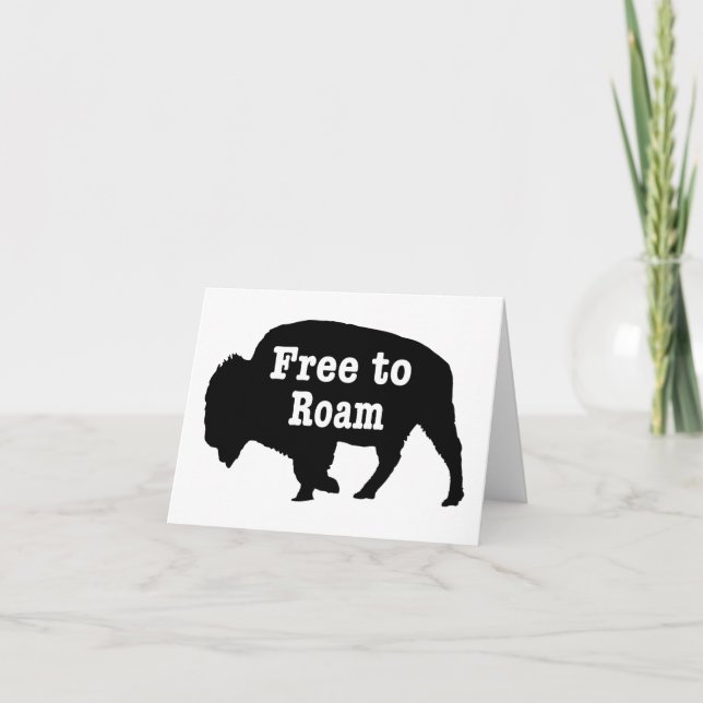 Bison Free to Roam Kort (Framsida)