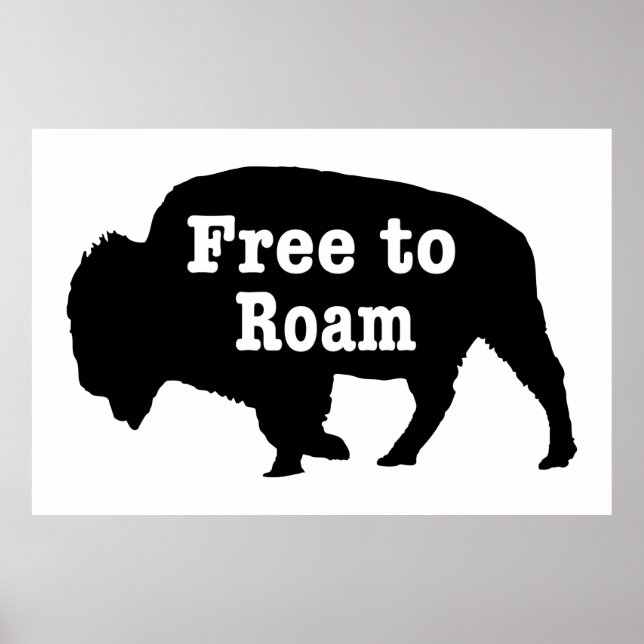 Bison Free to Roam Poster (Framsidan)