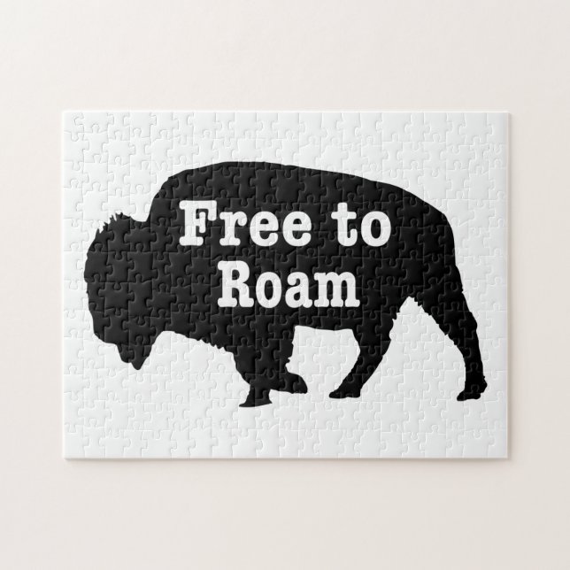 Bison Free to Roam Pussel (Horisontell)