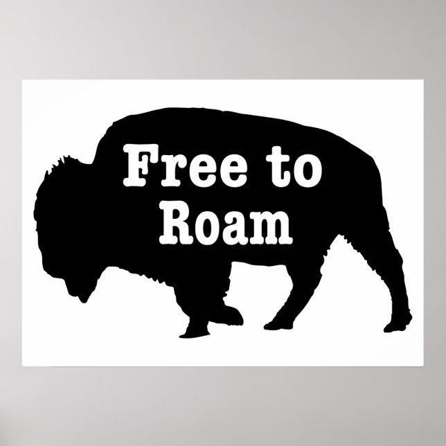 Bison Fri att ströva Poster (Framsidan)