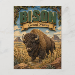Bison Great Plains POPCUT Vykort