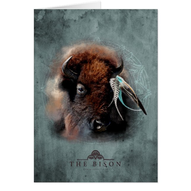 Bison - hälsningskort (Framsidan)