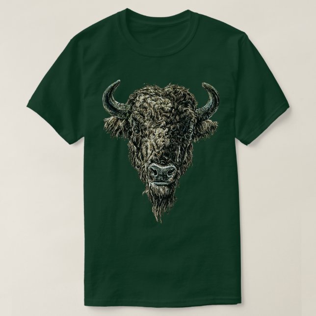 Bison head  t shirt (Design framsida)