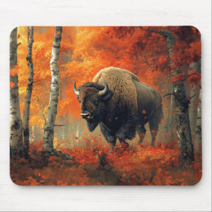 Bison i Skogen-teckningen hösten Musmatta