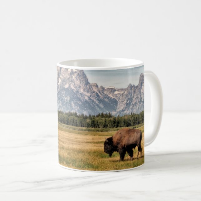 Bison i Tetons Kaffemugg (Framsida höger)