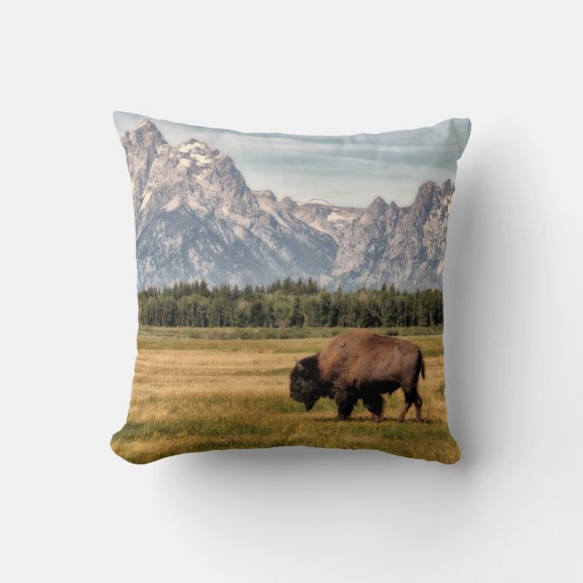 Bison i Tetons Kudde (Framsida)