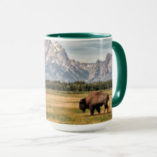 Bison i Tetons Mugg