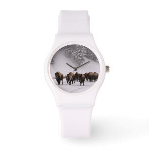 Bison i vinter armbandsur