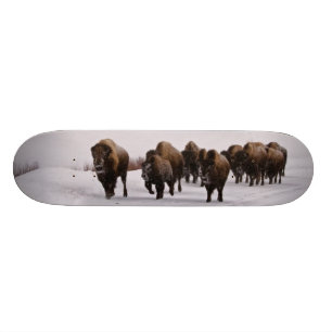 Bison i vinter old school skateboard bräda 21,6 cm